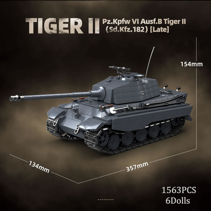 WW2 Military The King Tiger He – обзор и цена Lego Compatible Military Tank