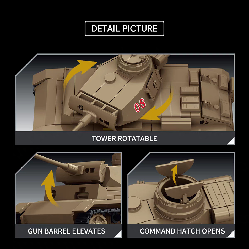 Конструктор танка Panzer III S – обзор и цена Lego Compatible Military Tank