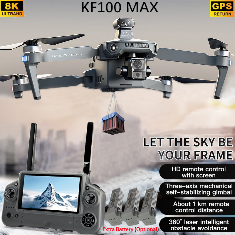 KF100 MAX GPS Дрон 4K Камера 3 – обзор и цена Fpv Brushless Rc Drone 4K