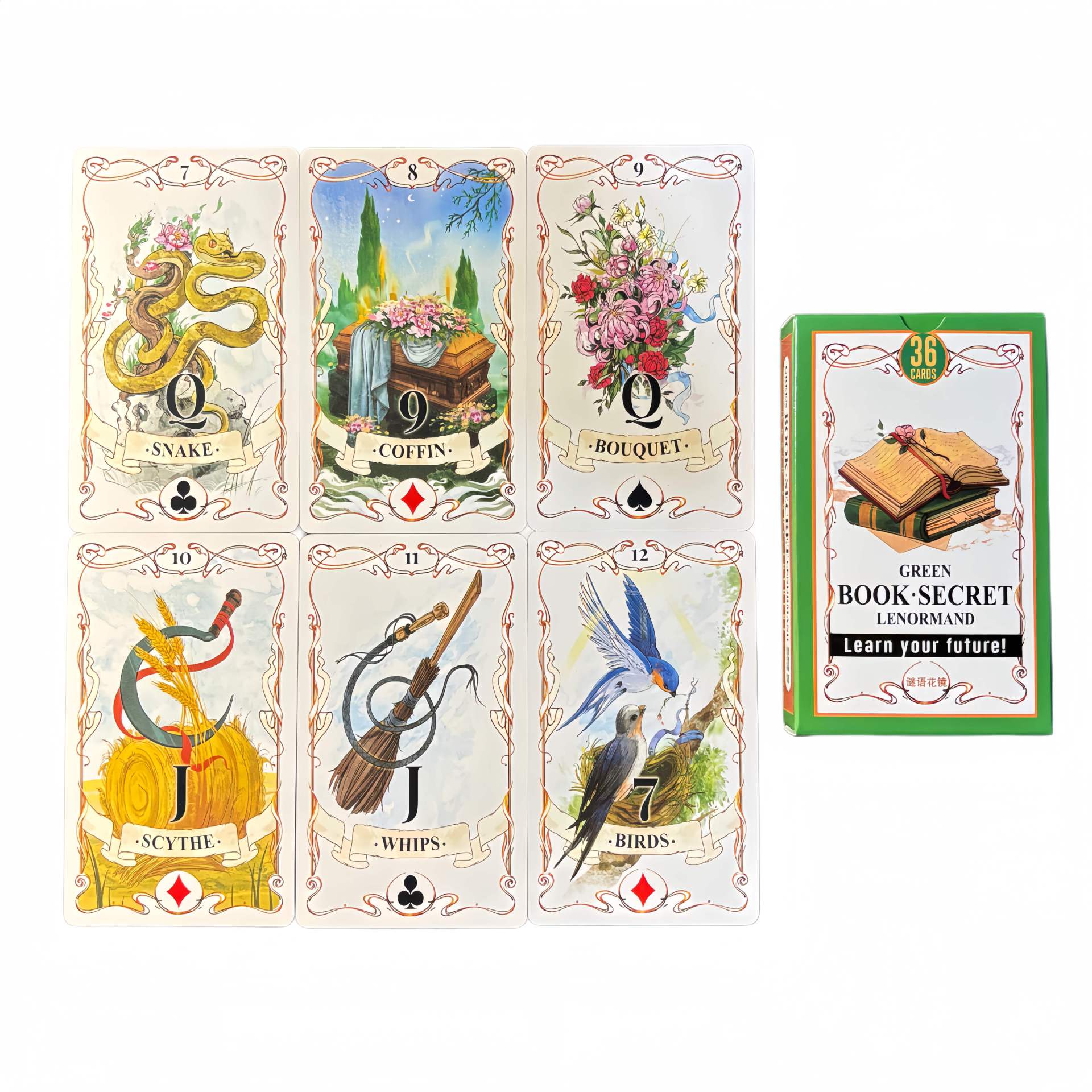 Карты Оракула Ленорман «Зелена – обзор и цена Tarot Cards Deck With Guidebook